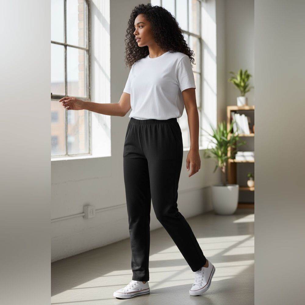 NWOT Zenana Women’s Plus Size Black Ankle Length Cotton Leggings - Size 2XL